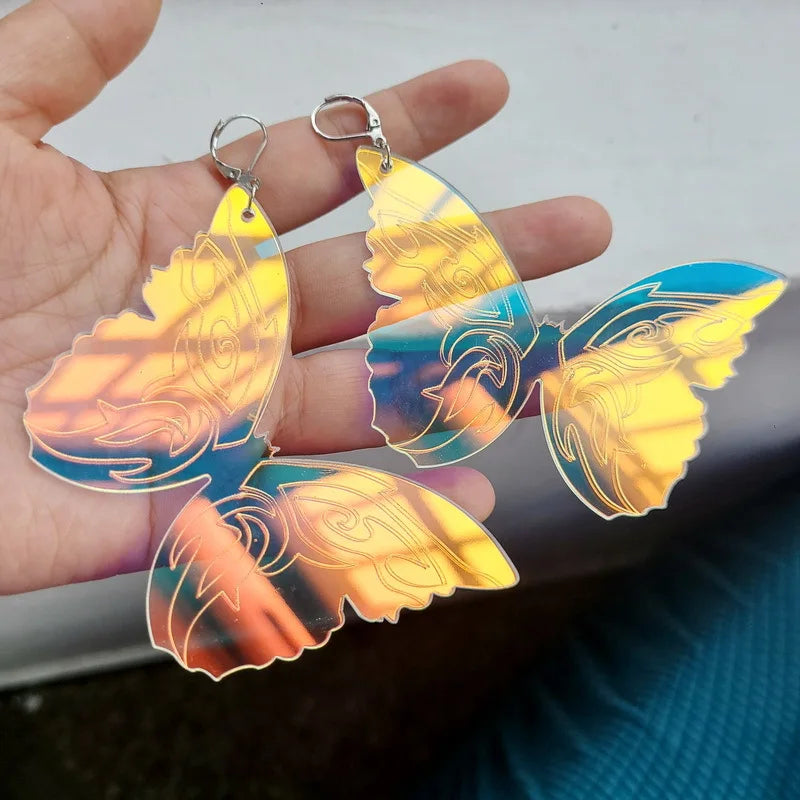 Acrylic Large Butterfly Earrings