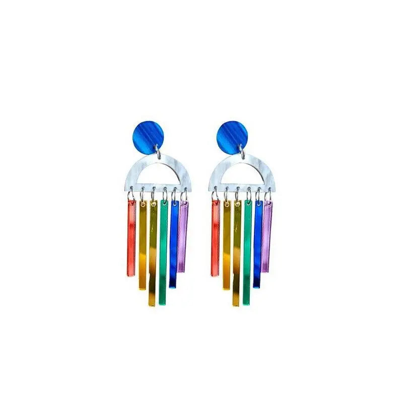 Rainbow  Earrings Acrylic