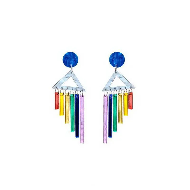 Rainbow  Earrings Acrylic