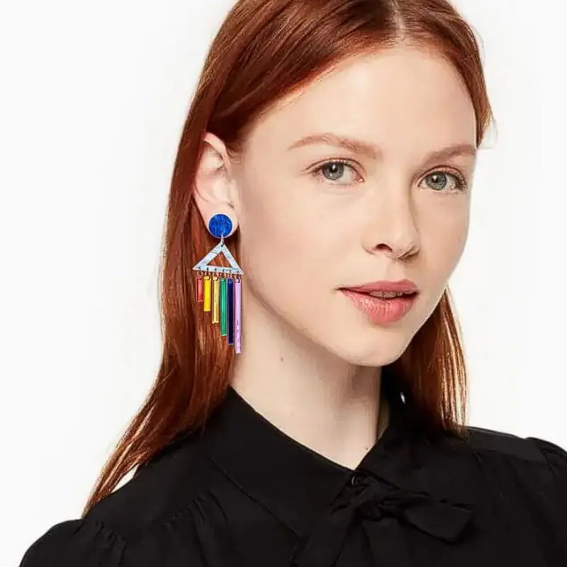 Rainbow  Earrings Acrylic