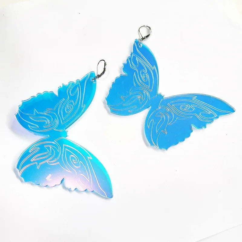 Acrylic Large Butterfly Earrings