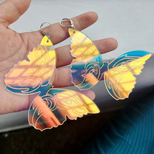 Acrylic Large Butterfly Earrings