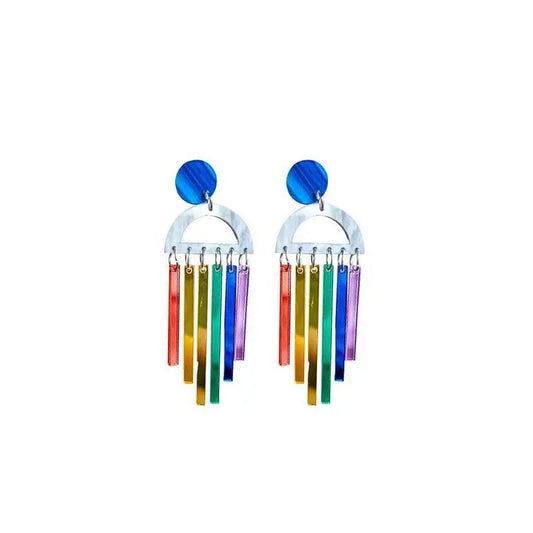 Rainbow  Earrings Acrylic