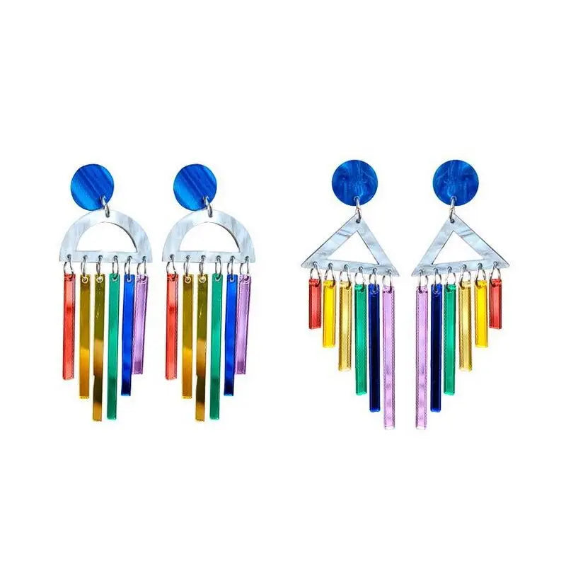 Rainbow  Earrings Acrylic