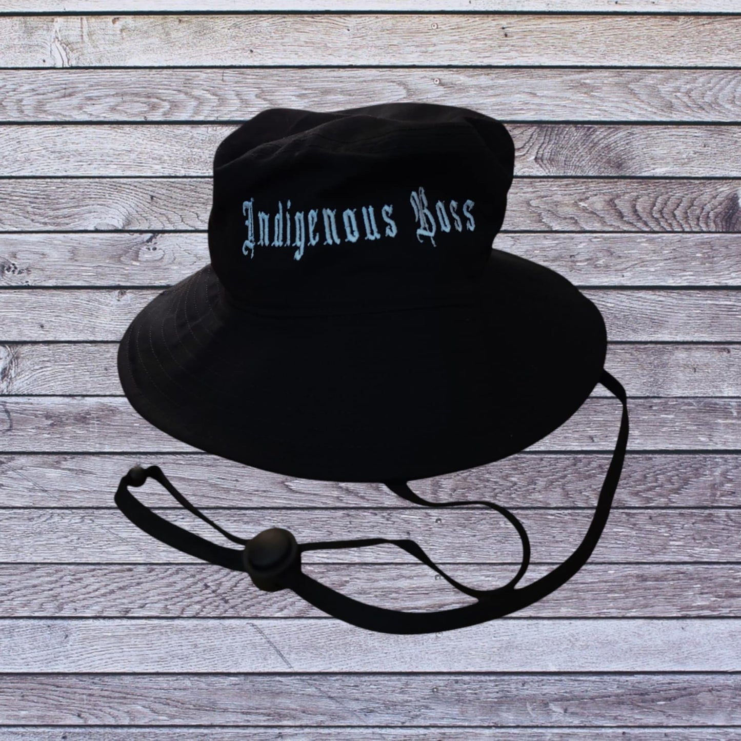 Genderless wide-brim Nylon bucket hat